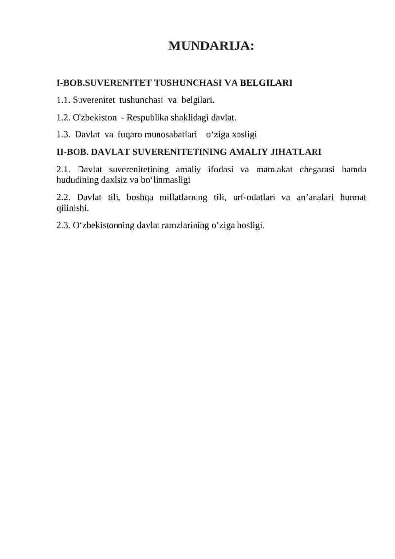 SUVERENITET TUSHUNCHASI VA BELGILARI 2