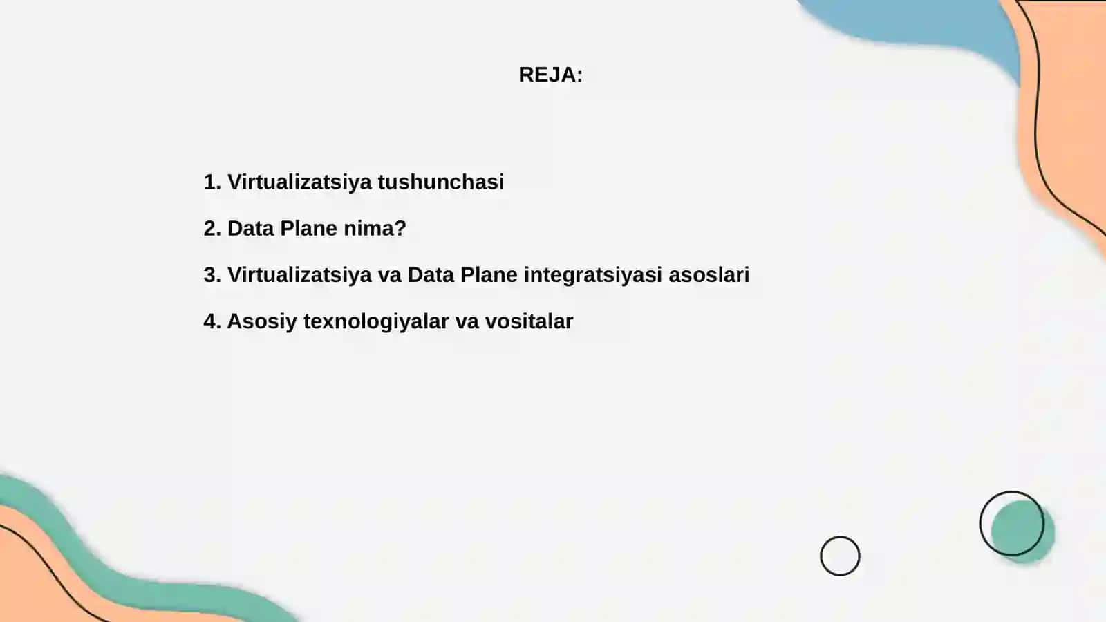 Virtualizatsiya va Data Plane integratsiyasi 2