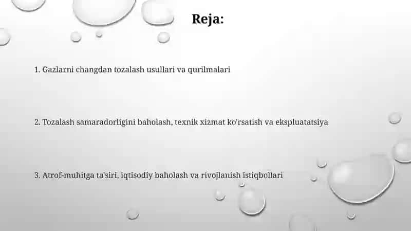 Gazlarni changdan tozalash 2