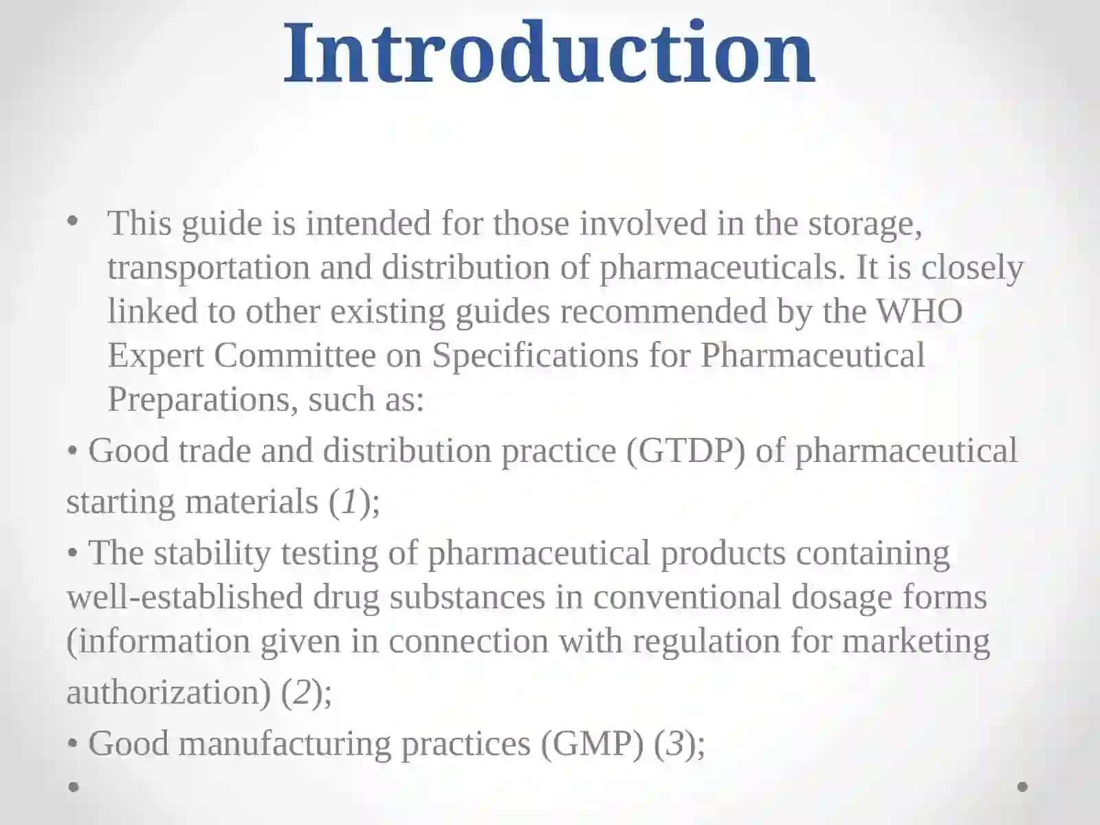Guide to good storage practices for pharmaceuticals 2