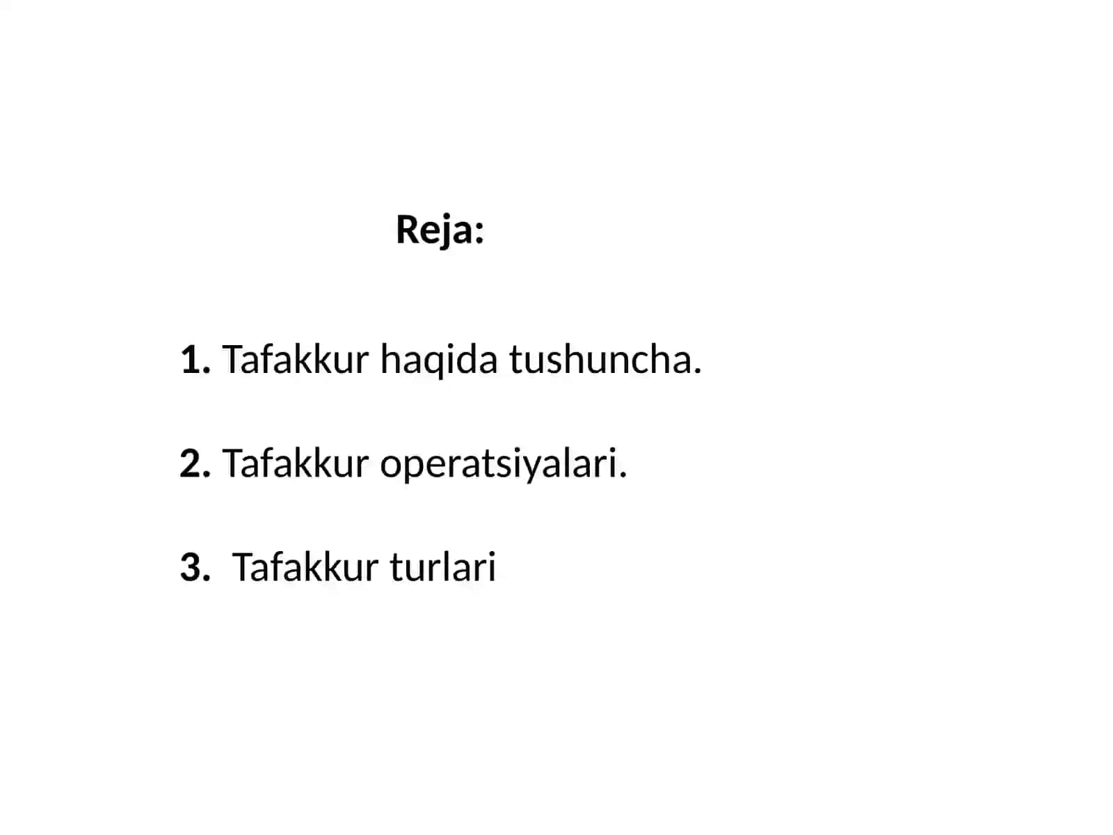 Tafakkur va nutqning psixologik tasnifi 2
