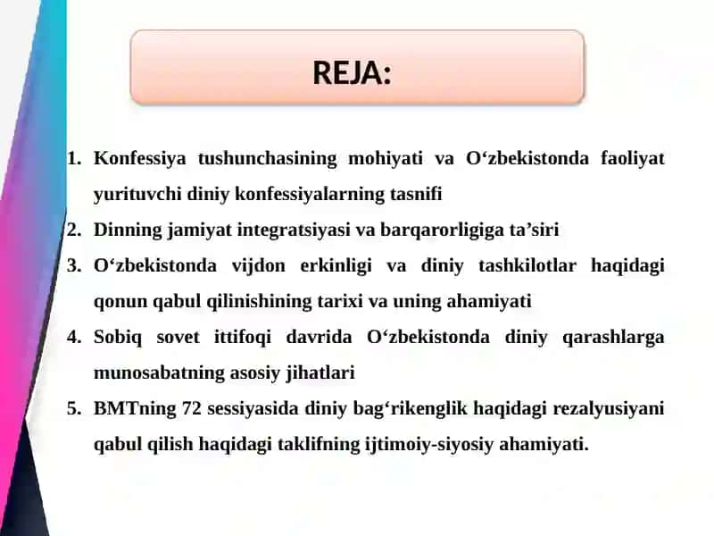 O‘zbekistonda faoliyat yurituvchi diniy tashkilotlar 2