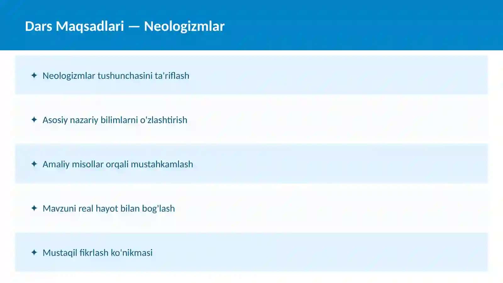 O'ZBEK TILI Arxaizmlar 2