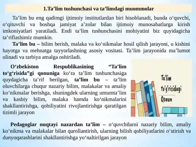 Ta’limdagi muammolar va maktabda ijtimoiy ish 2