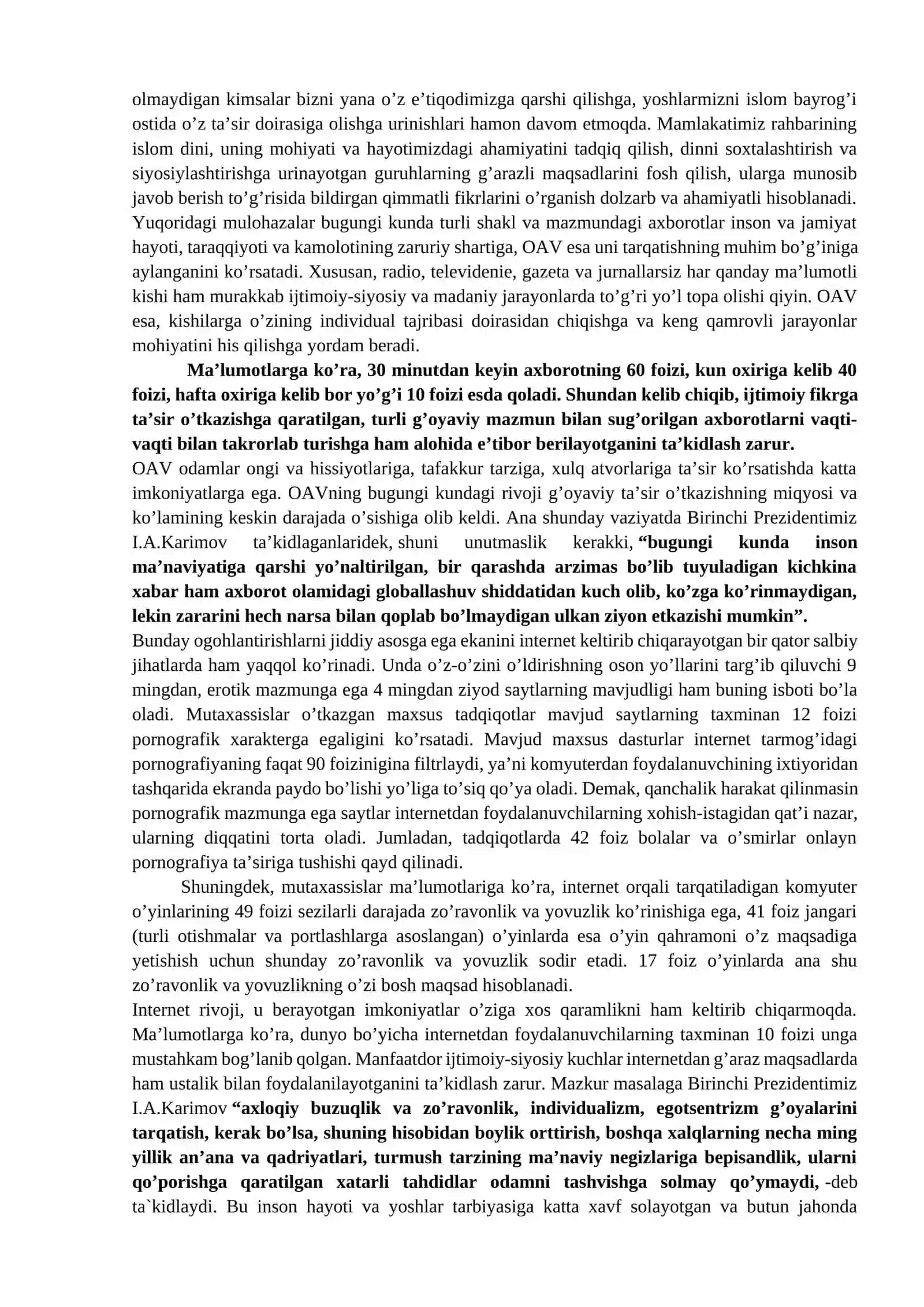Axborotni jamiyatda tutgan o`rni va ahmiyati 2