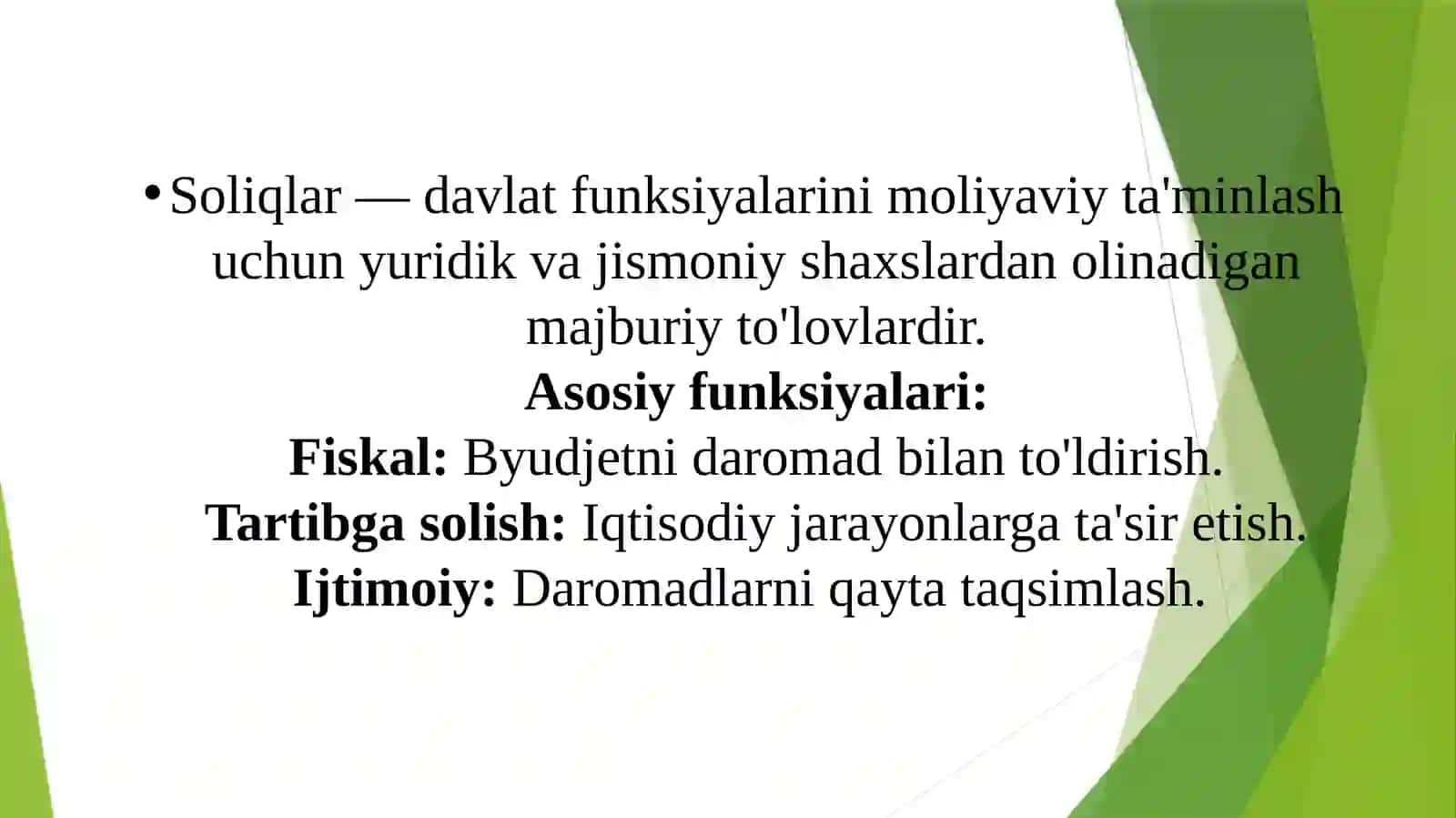 SoliqDaromadShakilariVaTurlari 2