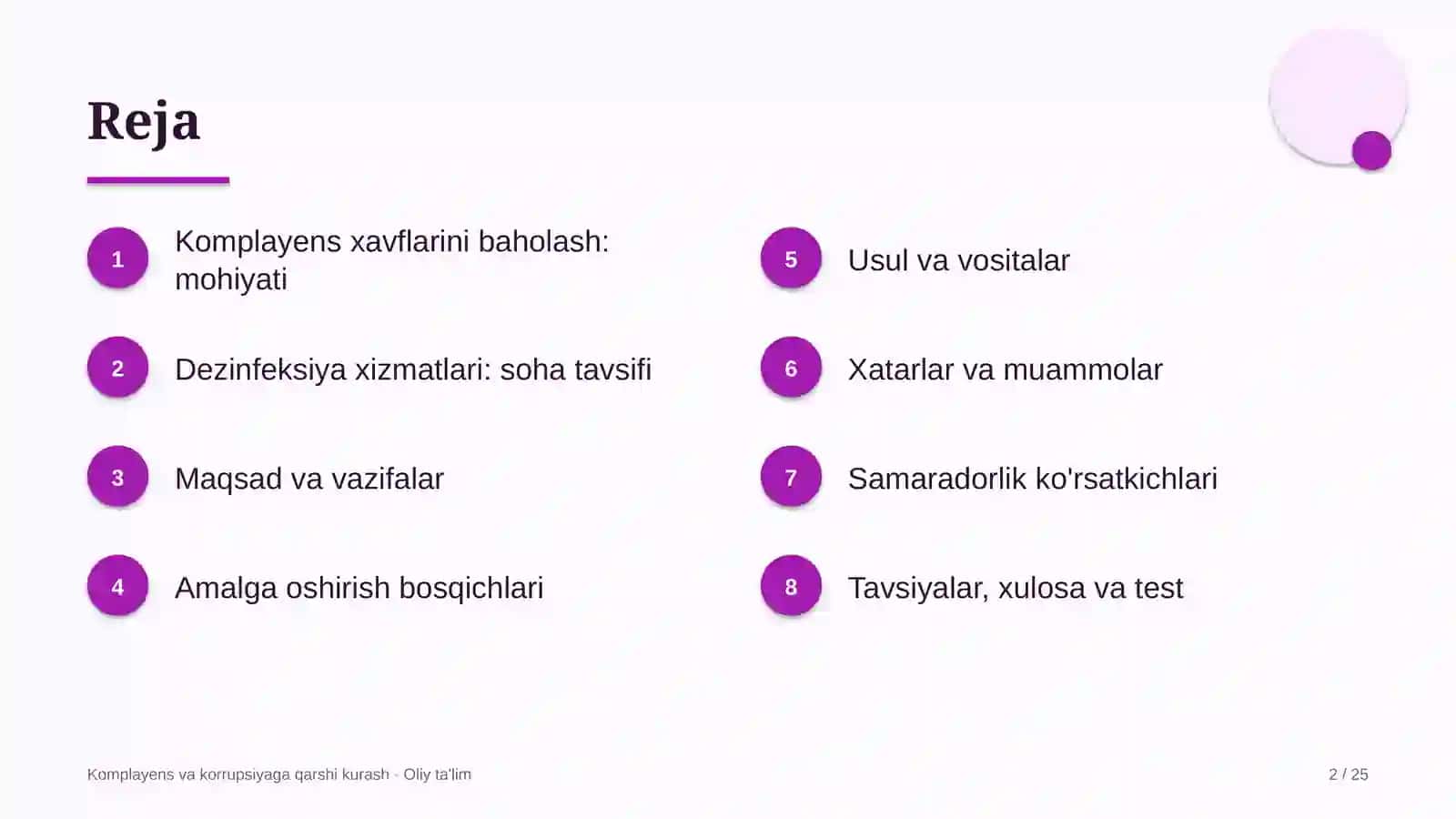 dezinfeksiya xizmatlarida komplayens xavflarini baholash 5273 2
