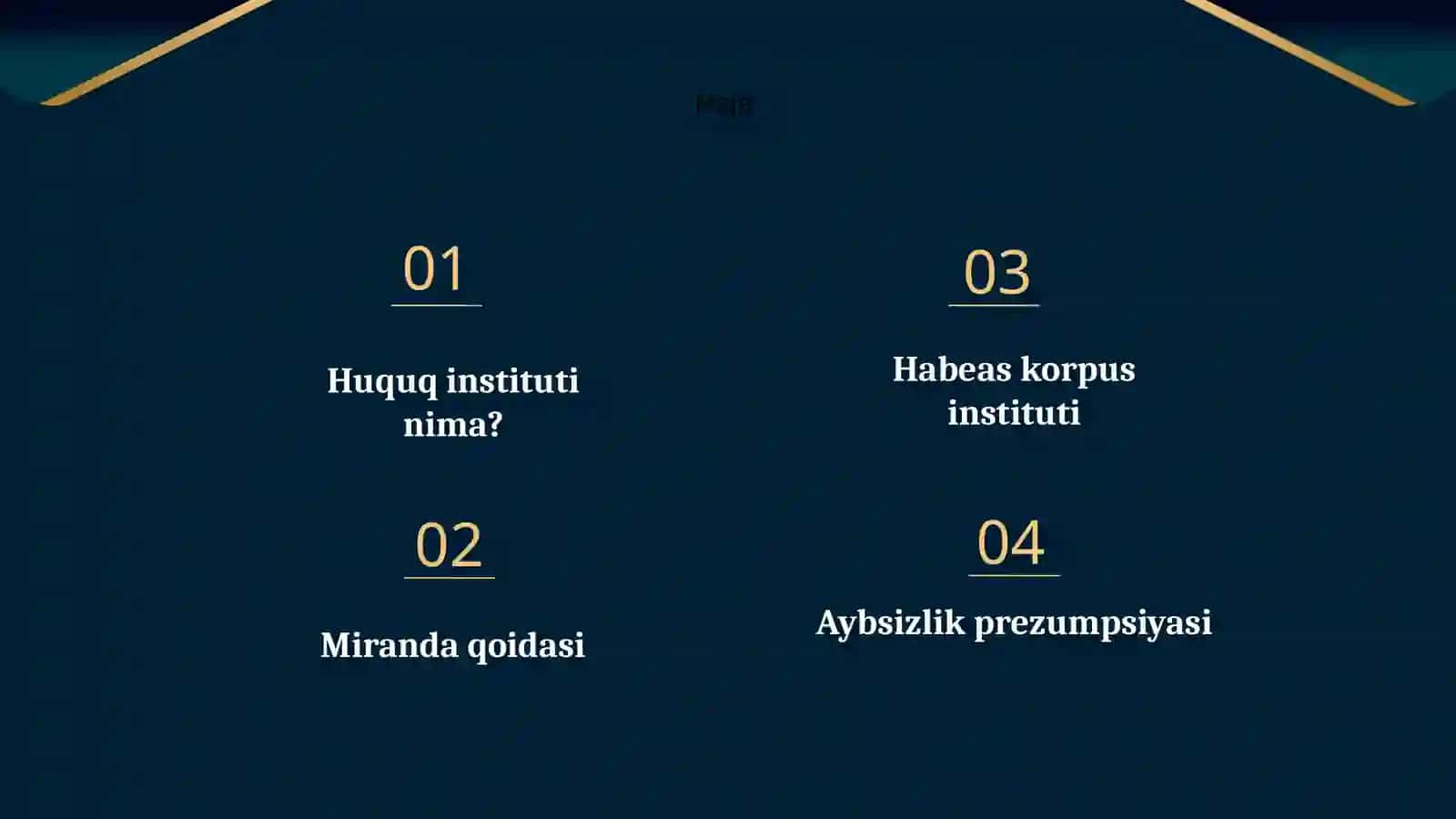 Zamonaviy huquq institutlari 2
