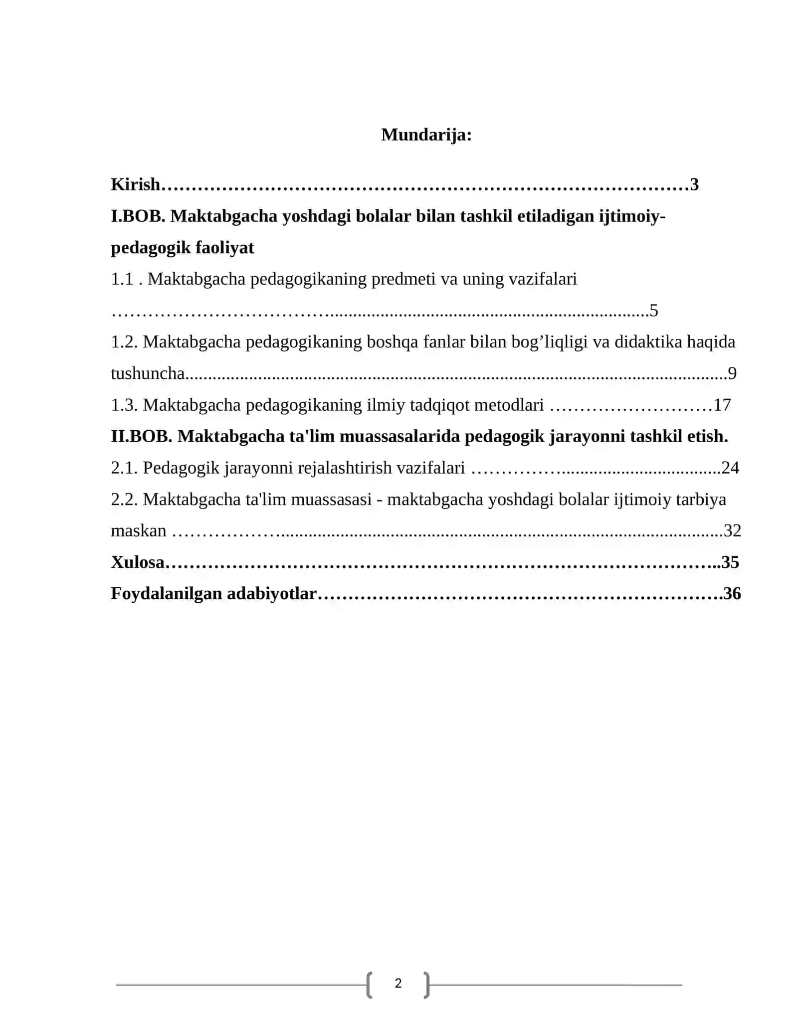 Maktabgacha ta’lim muassasalarida ijtimoiy-pedagogik faoliyat yo’nalishlari 2