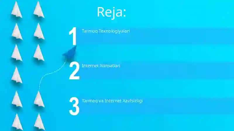 Tarmoqli texnalogiyalar va internet xizmatlari 2