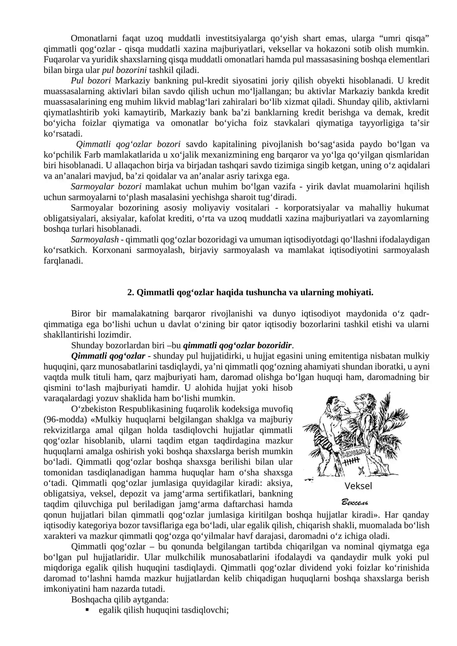 Moliya bozorlari va institutlari 2