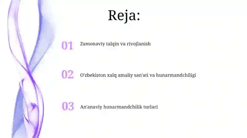 O'zbekiston xalq amaliy san'ati va hunarmandchiligi 2