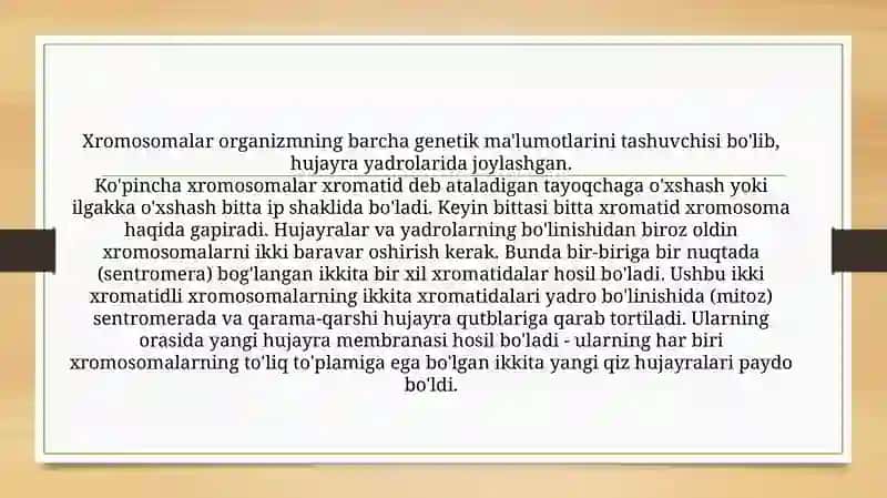 odam xiromasomalarining morfofunksional xususiyatlari 2