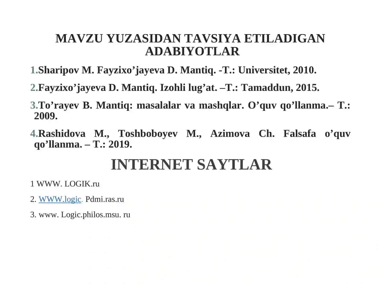 mantiq va falsafa 2