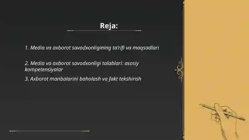 Media va axborot savodxonligi talablari va afzalliklari 2
