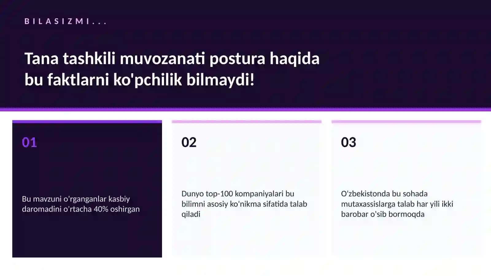 Tana tashkili muvozanati postura 2