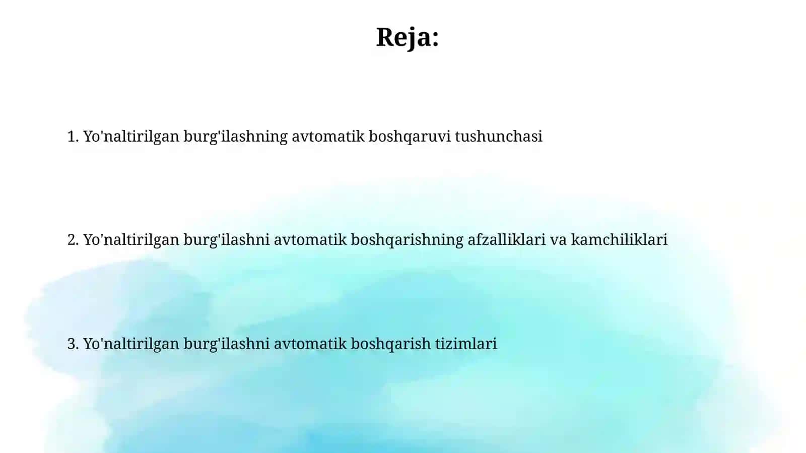 Dastiriy rostlashni avtomatik boshqsrish 2