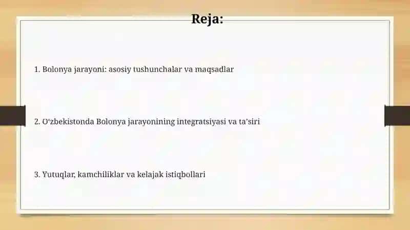 Oliy ta'lim va Bolonya jarayonlari 2