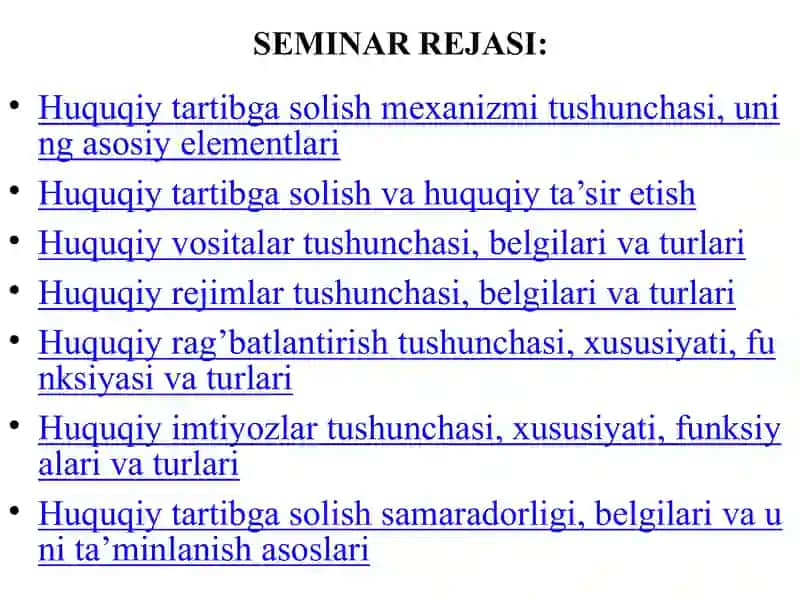 Huquqiy tartibga solish mexanizmi 2