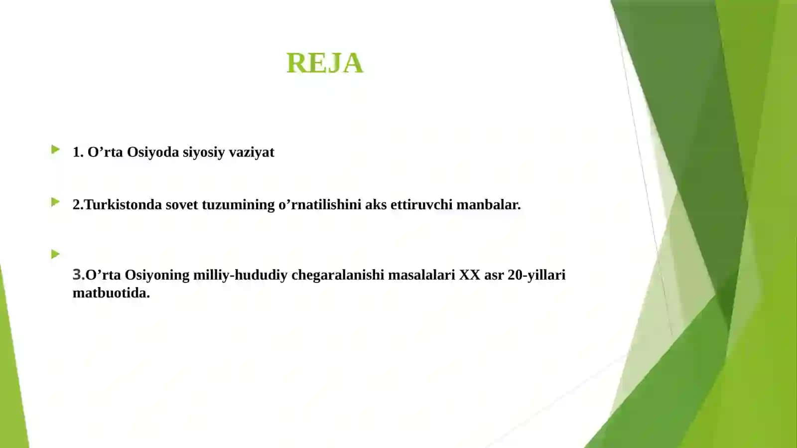 O’ZBEKISTONNING XX ASR TARIXIGA OID MANBALAR 2