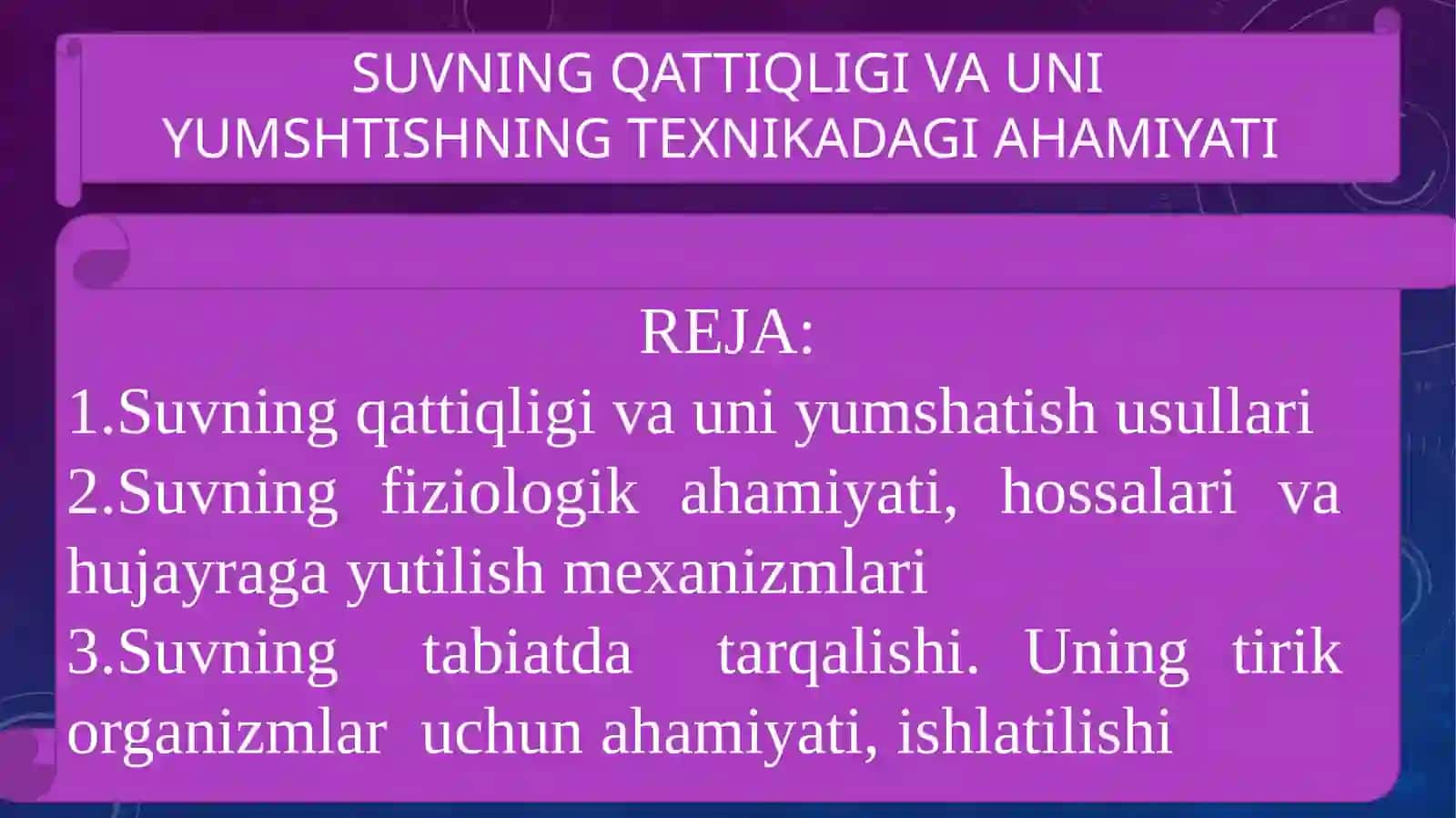 Suvning qattiqligi va unumshatish usullari 2