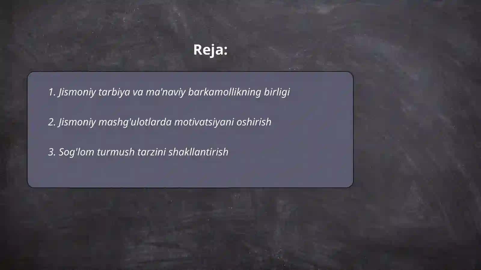 Jismoniy tarbiya jarayonida bolalarni tarbiyalash va oʻqitishning birligi Rahimova Muxlisaxon 2