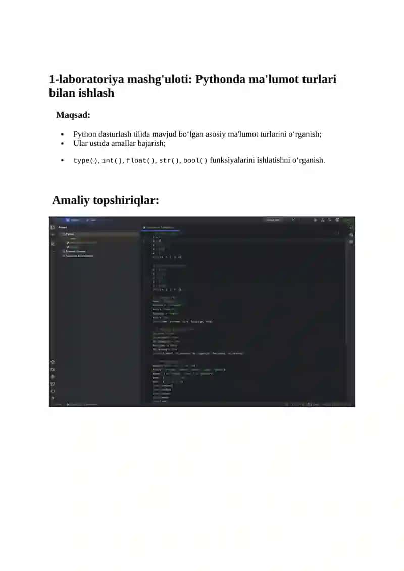 Dasturlash tillari bazasida texnik ilovalar 2
