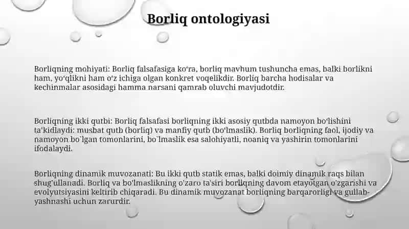 Borliq Falsafasi 2