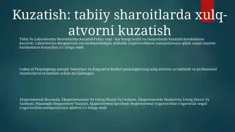 Psixologiyada Empirik Metodlar 2