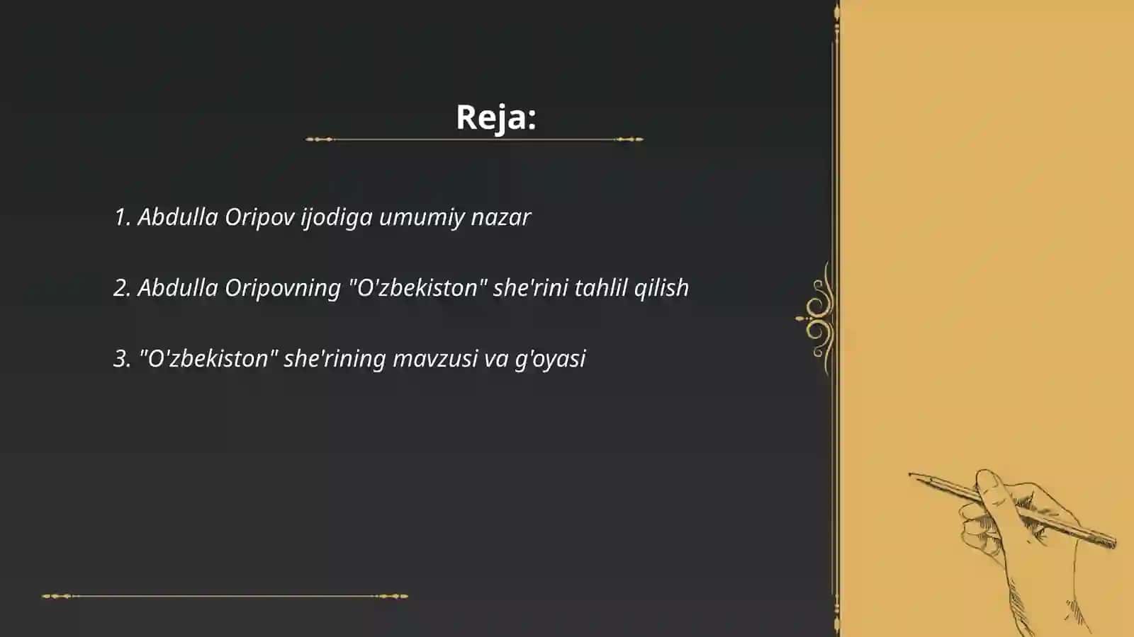 Abdulla Oripovning saralangan she'rlari 2