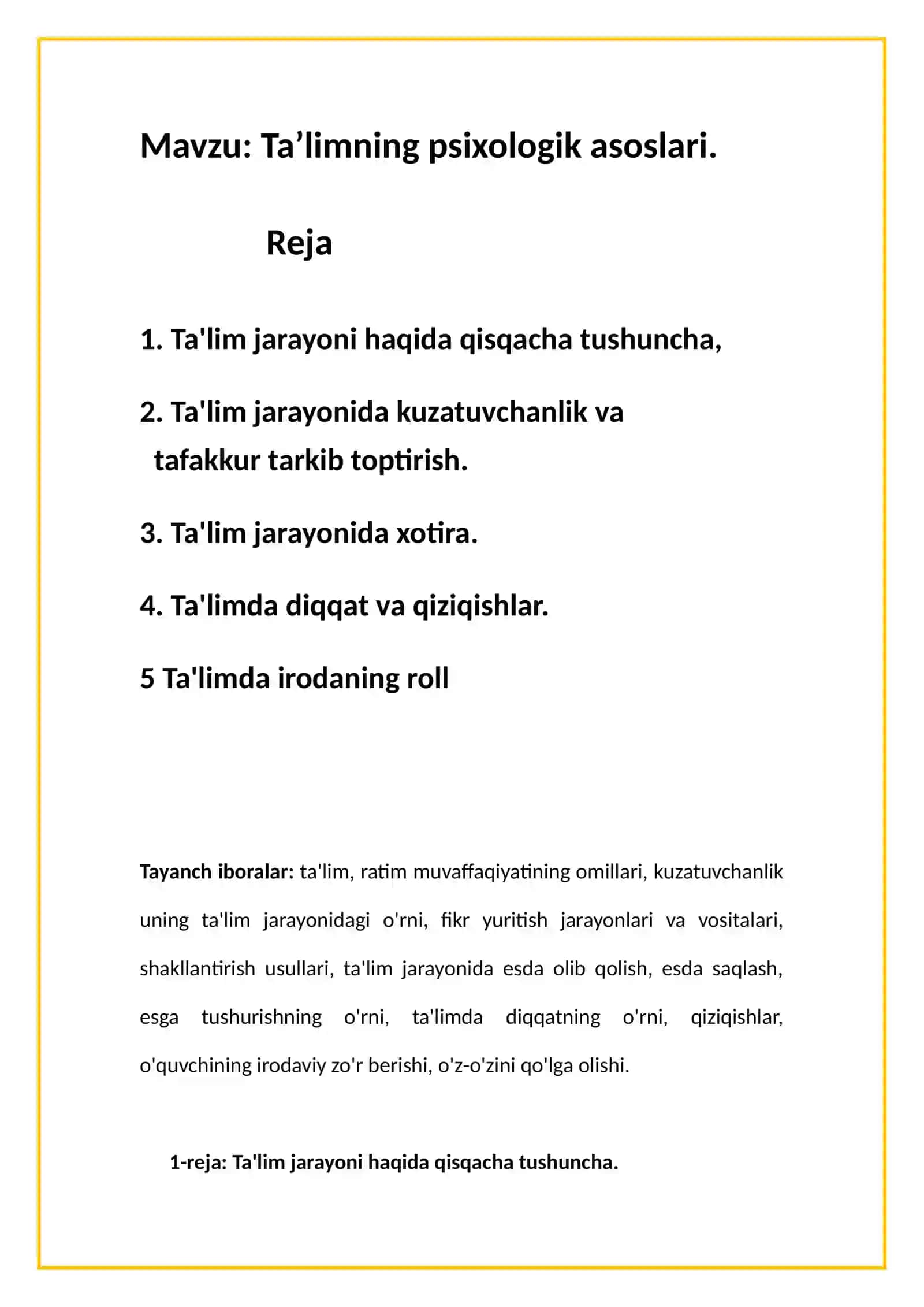 Ta'limning psixologik asoslari 2
