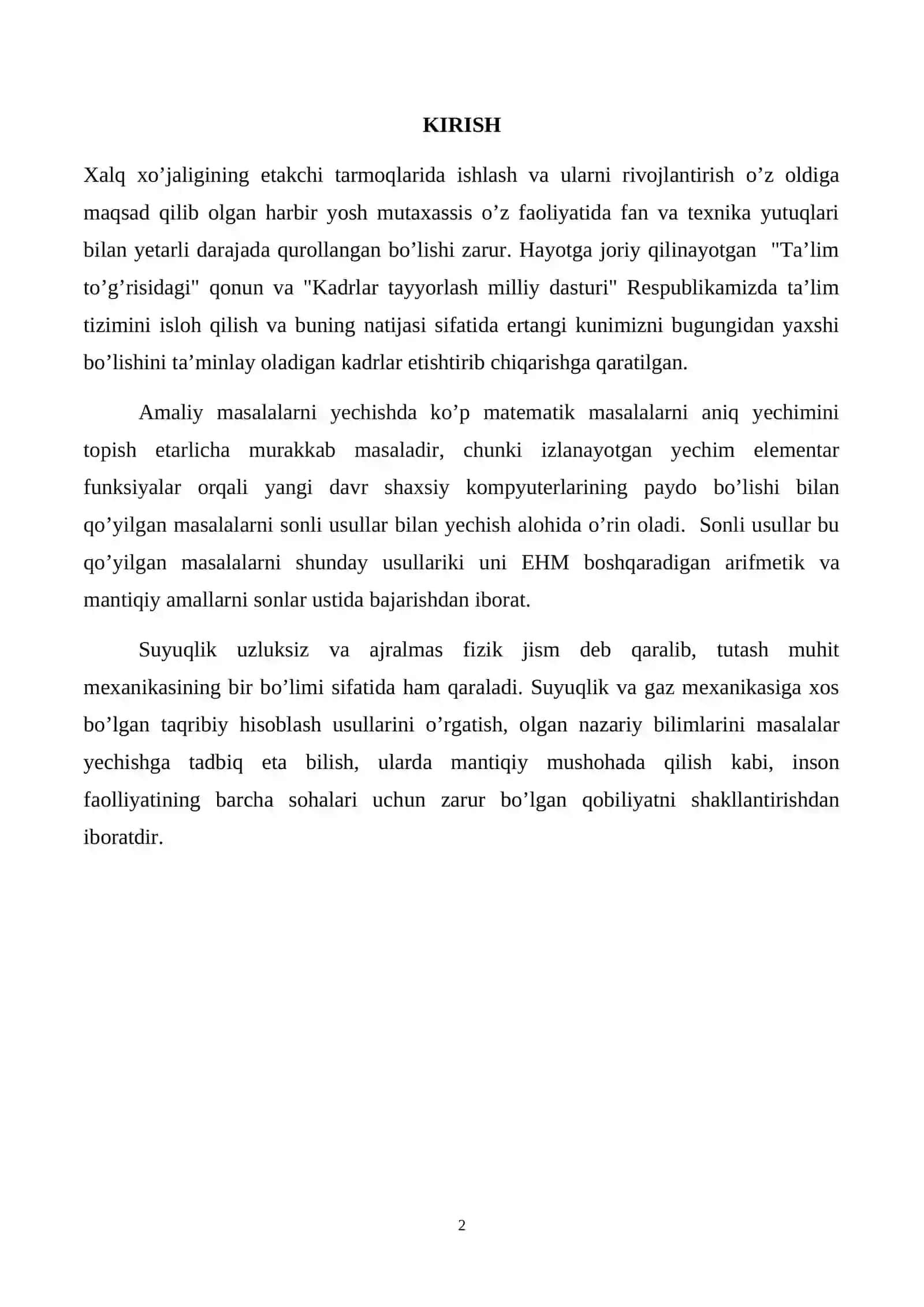 Oddiy differensial tenglamalarni sonli yechish 2