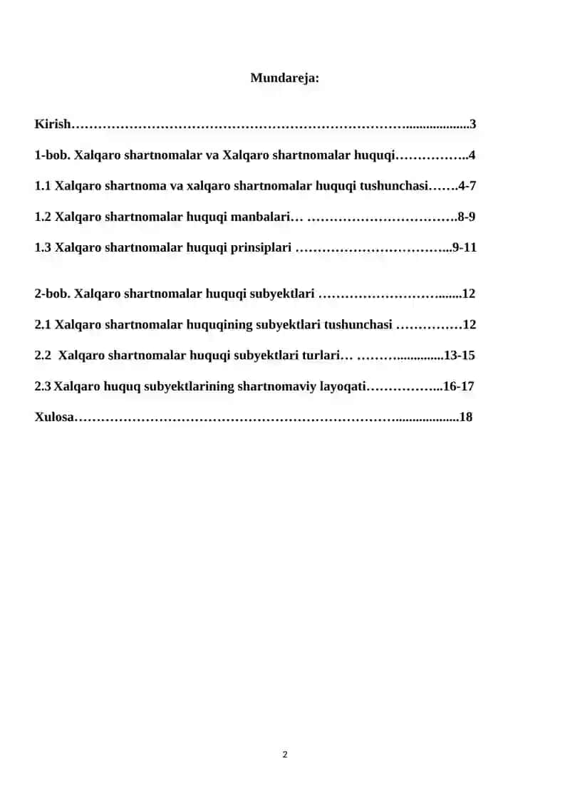 Xalqaro Shartnomalar Huquqi 2