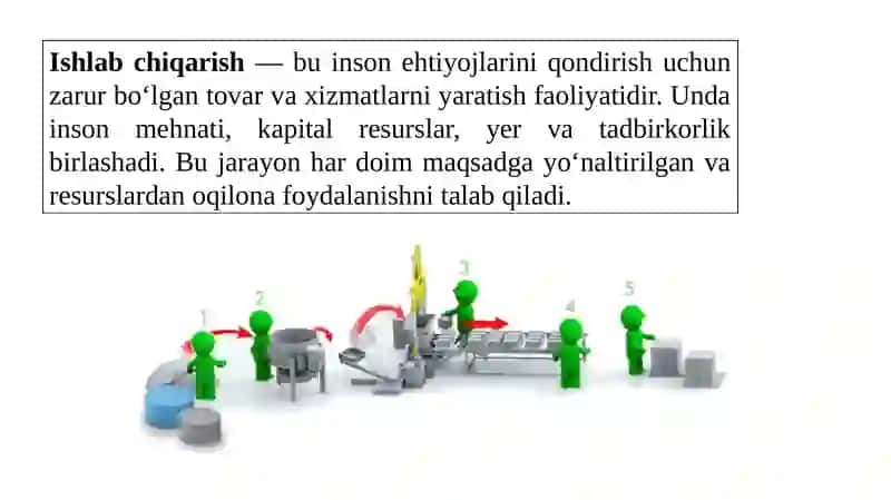 Ishlab Chiqarish Jarayoni 2