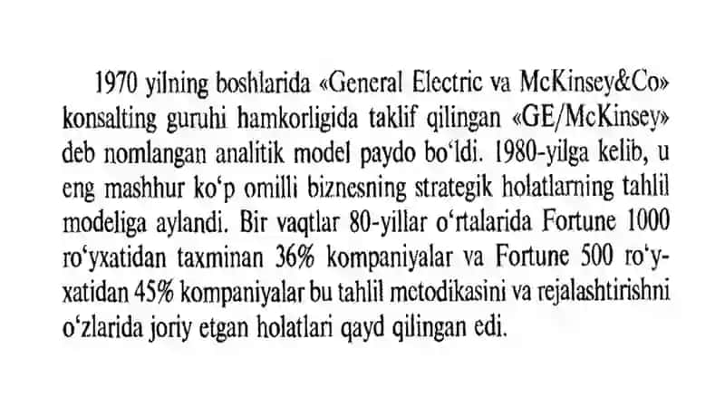 Mc Kinsey modeli 2