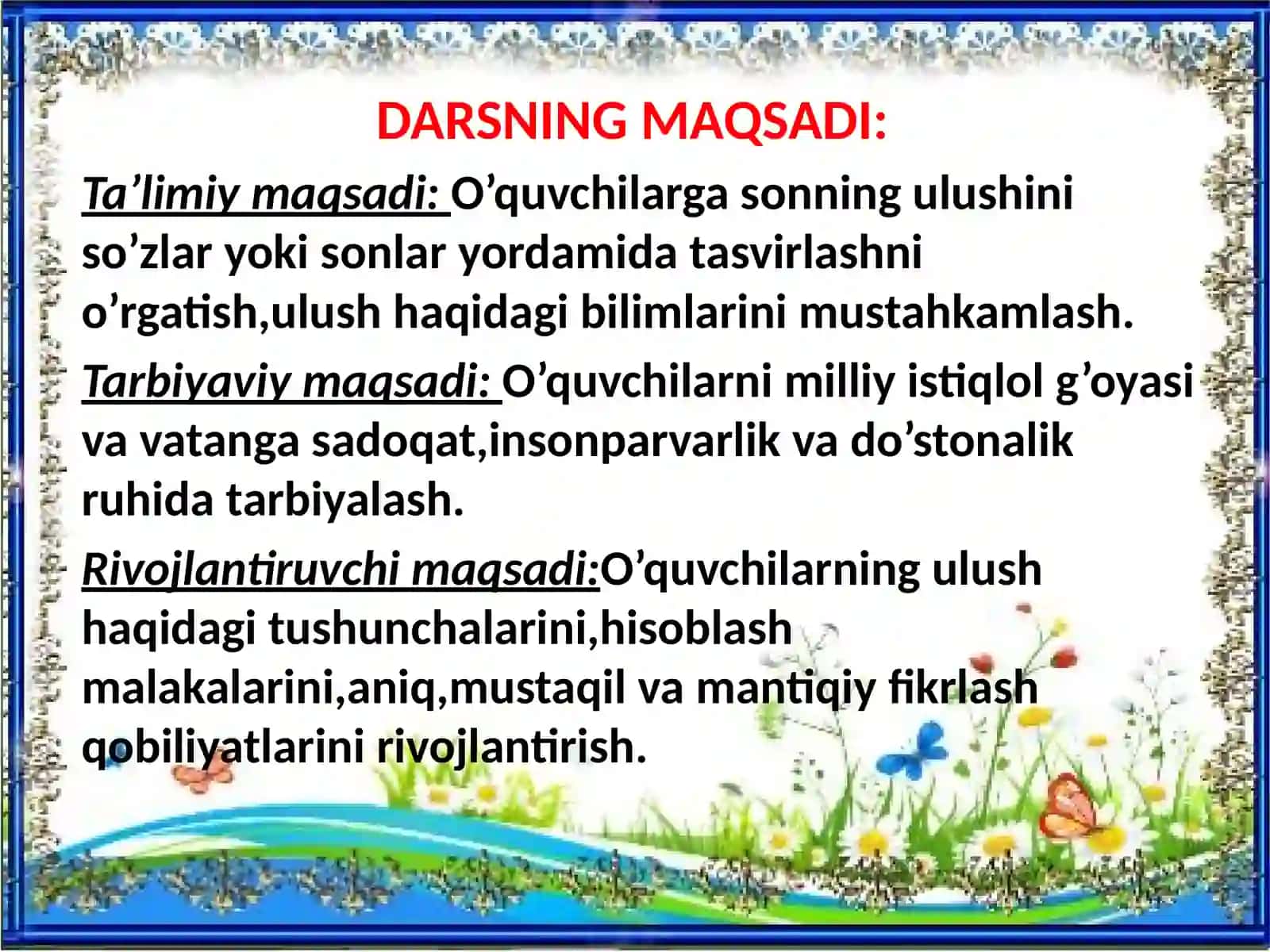 Sonning ulushini so‘zlar yoki sonlar yordamida tasvirlash 2