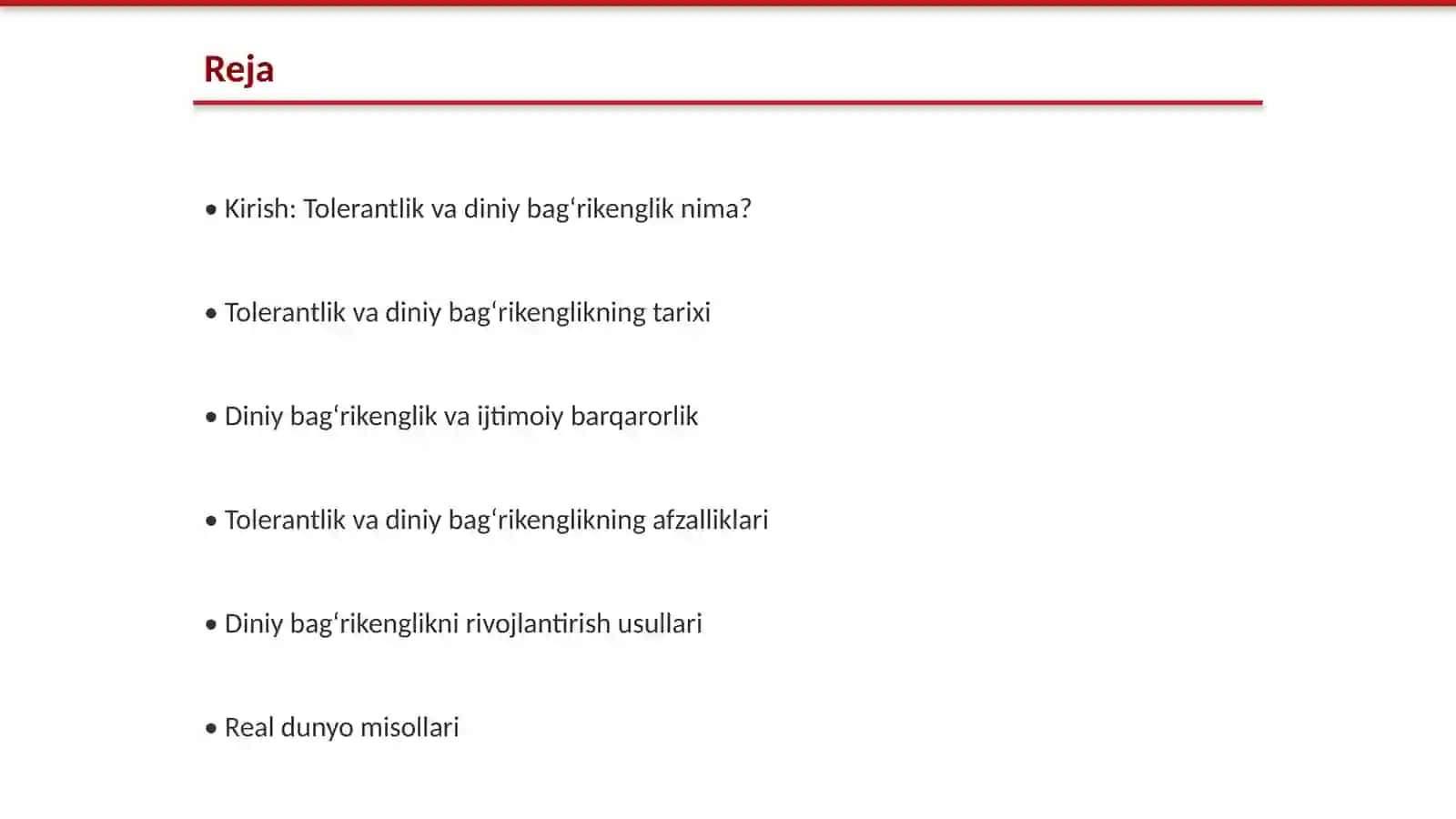 Tolerantlik va diniy bagʻrikenglik 2