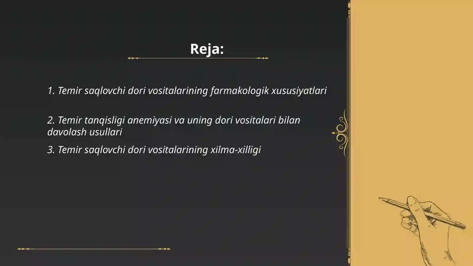 Temir saqlovchi dori vositalarining farmakologik xususiyatlari 2