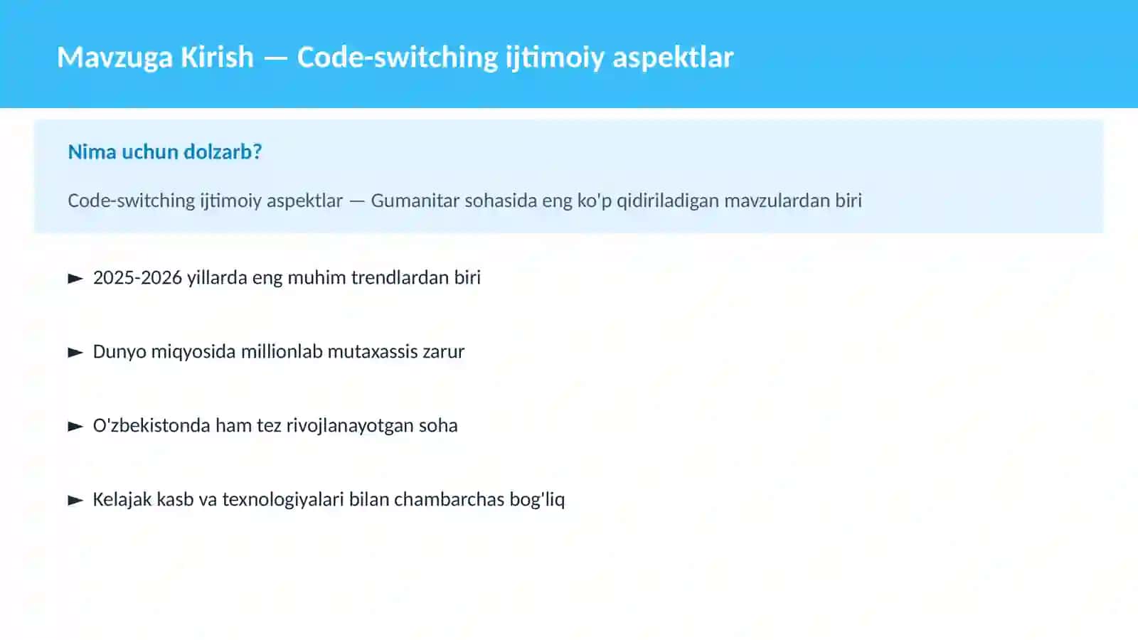 Code-switching ijtimoiy aspektlar 2