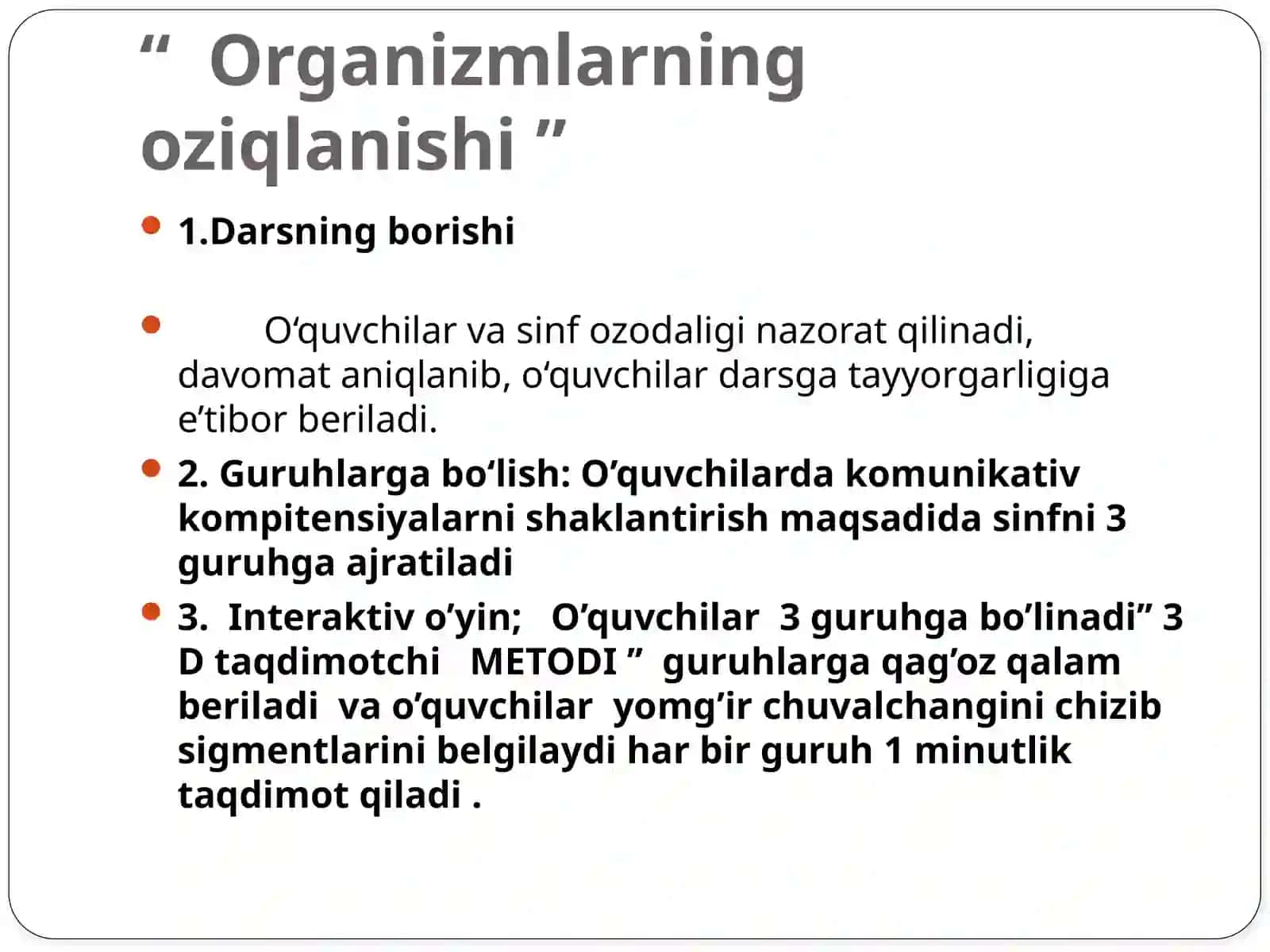 Organizmlarning oziqlanishi 2