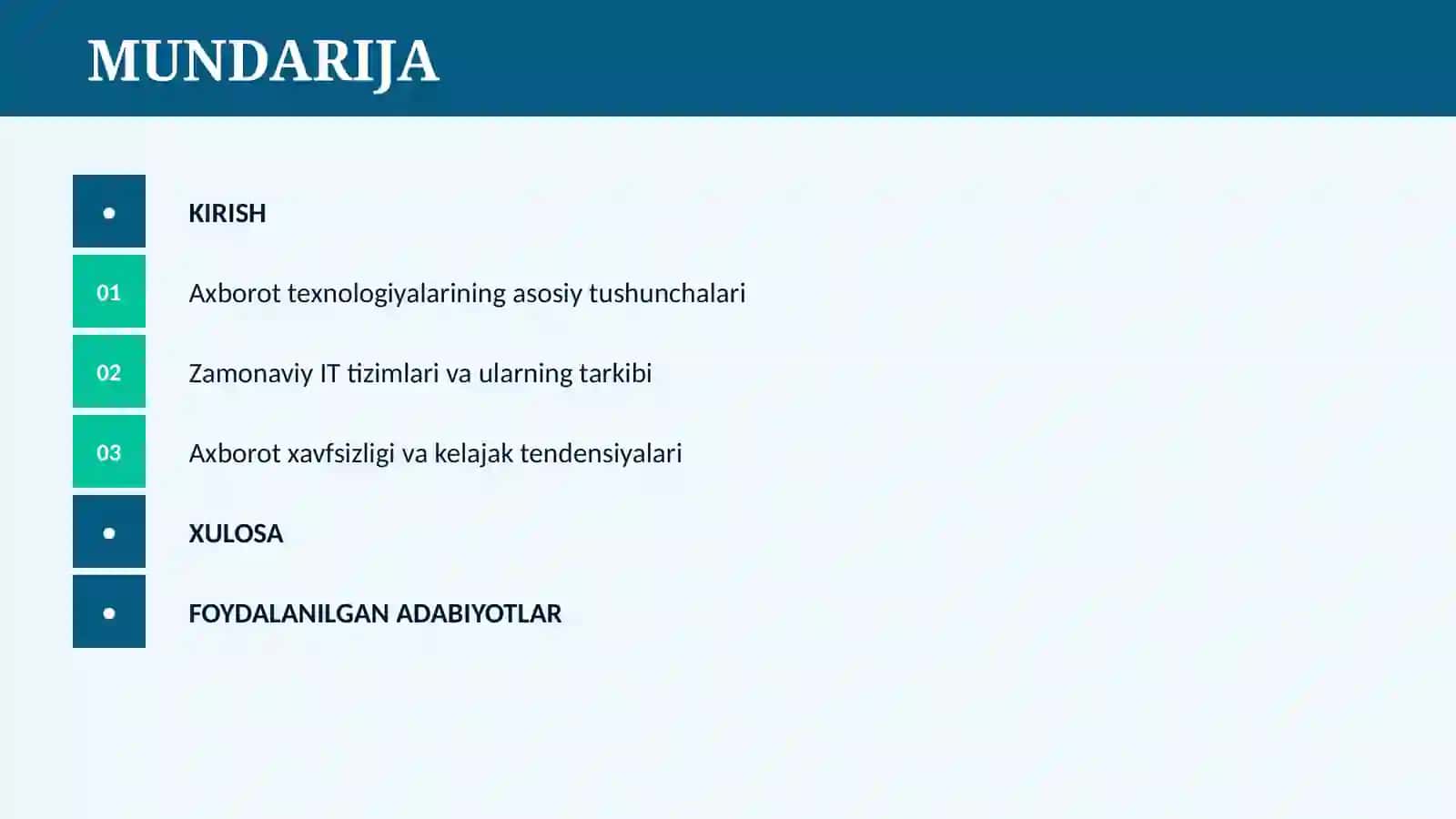 AXBOROT TEXNOLOGIYALARI 2