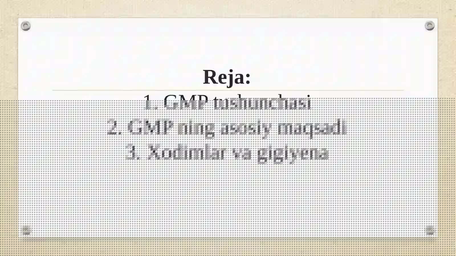 GMP talablari 2