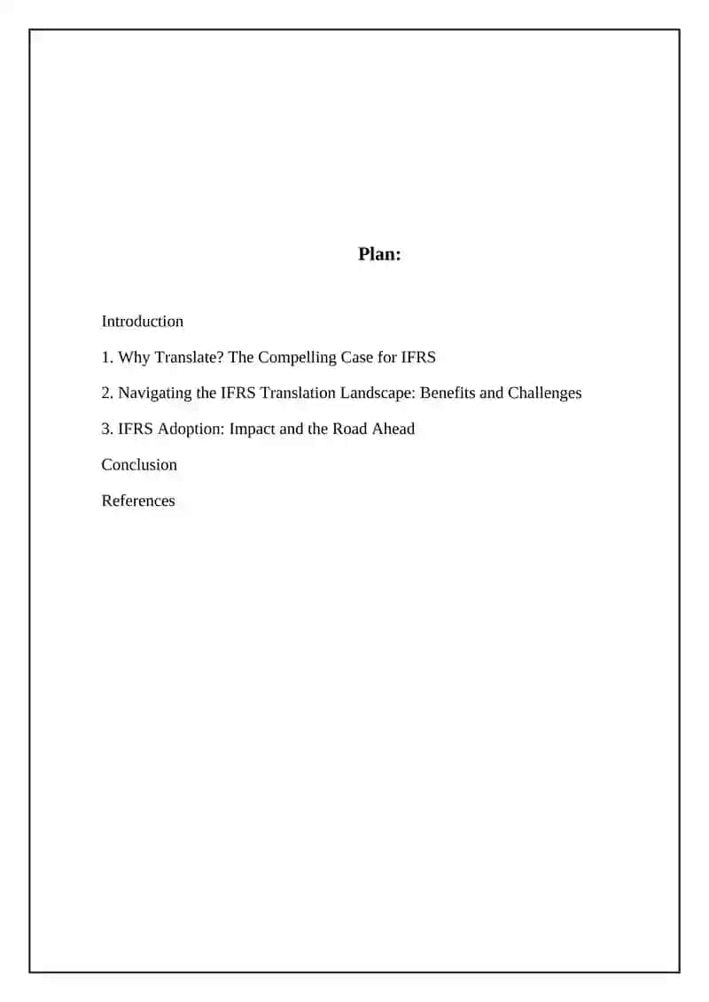 Significance of the Translation of Financial Statements to International Standards 2