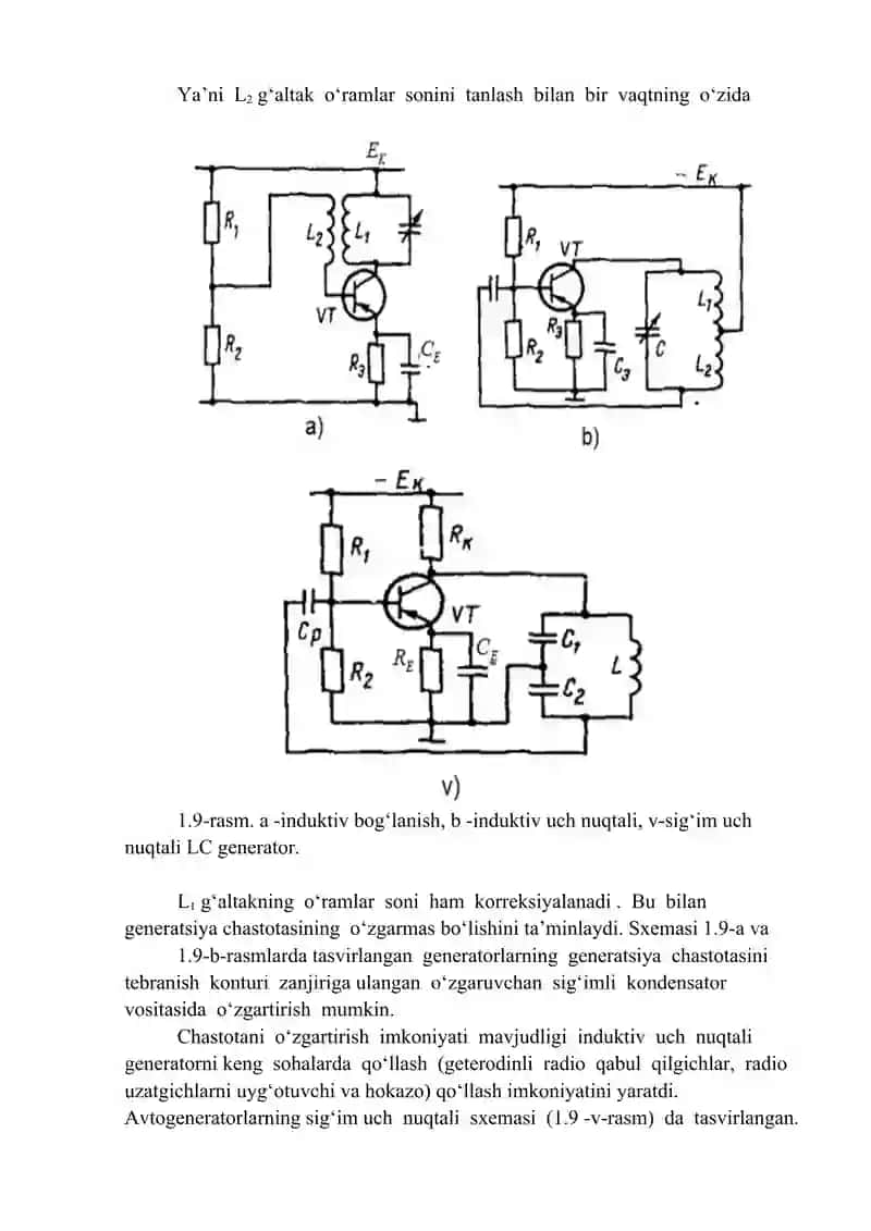 Sinusoidal tebranish generatori 2