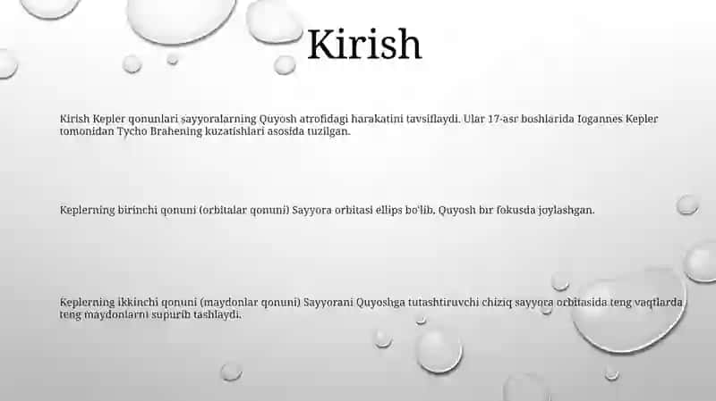 Kepler Qonunlari 2