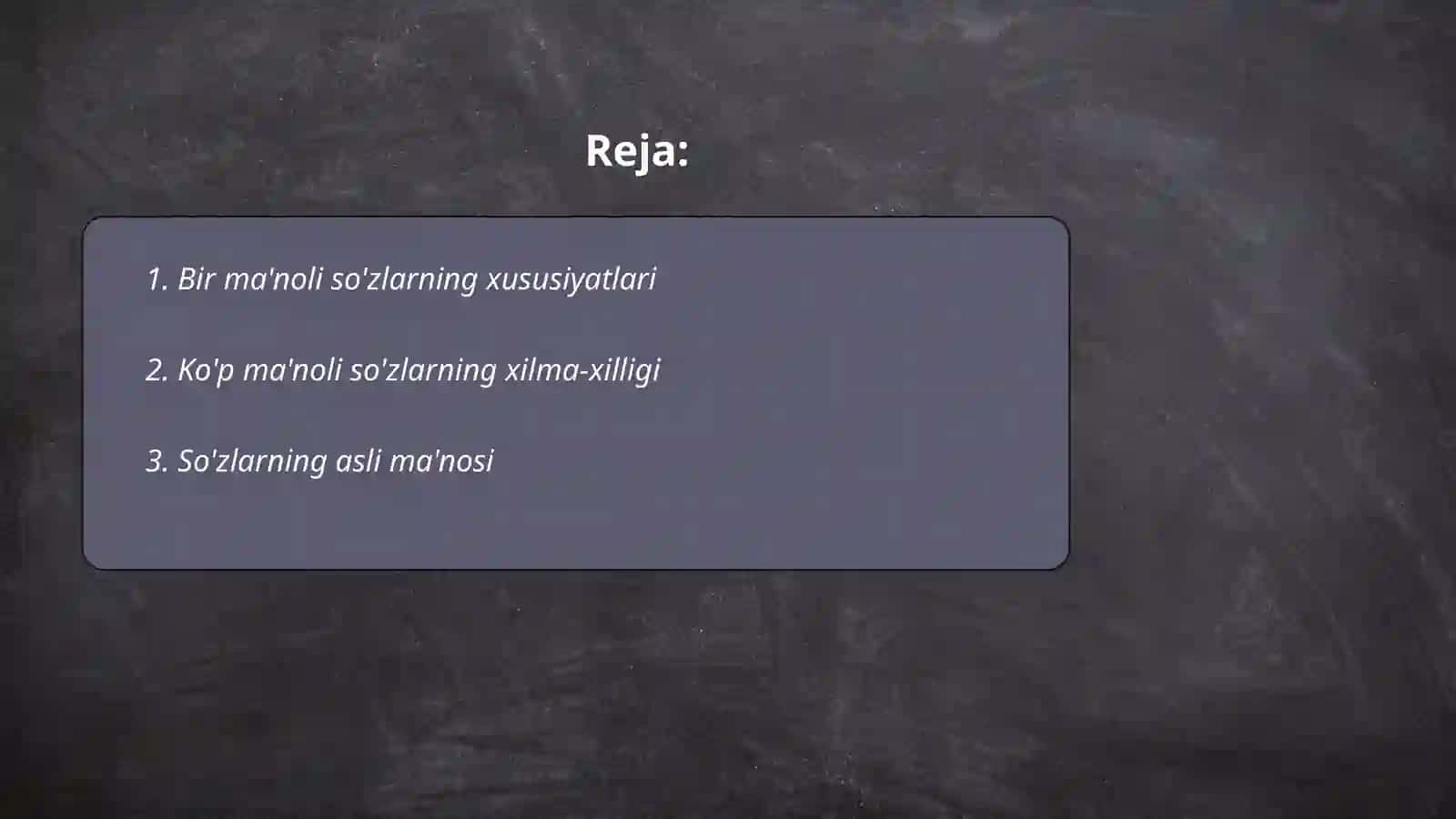 Bir ma'noli va ko‘p ma'noli so'zlar 2