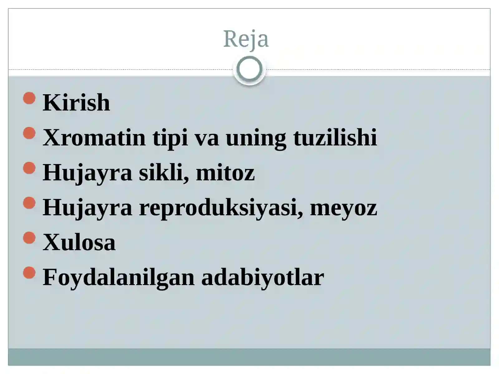 Hujayrasikli, mitoz va meyoz 2