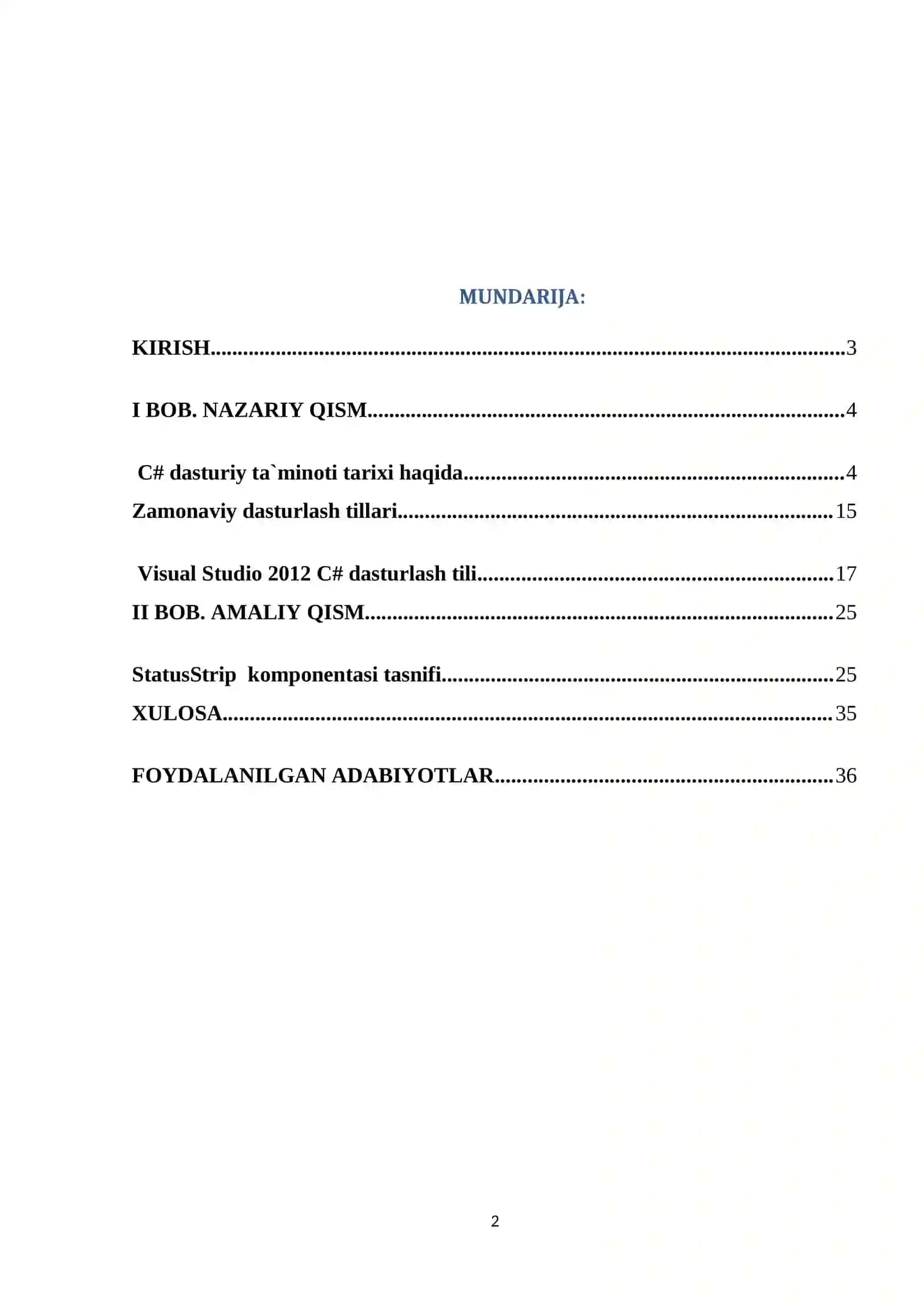С# dasturlash tilida Status Strip komponentasi yordamida dasturlar yaratish 2
