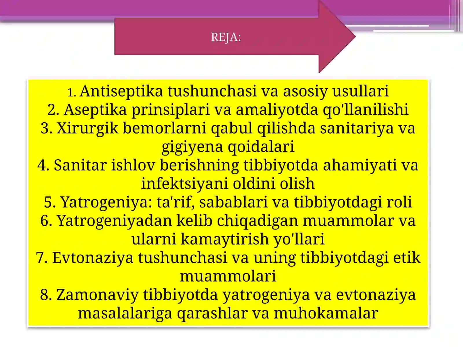 Antiseptika va Aseptika Asoslarini O'rganish 2