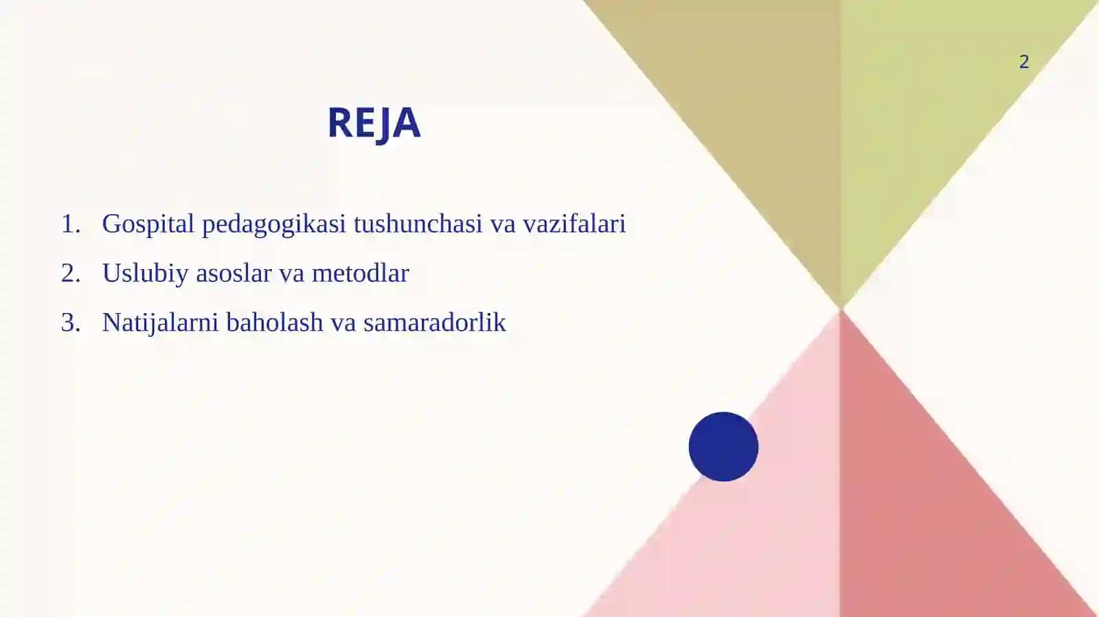 Gospital pedagogikasi tushunchasi va vazifalari 2